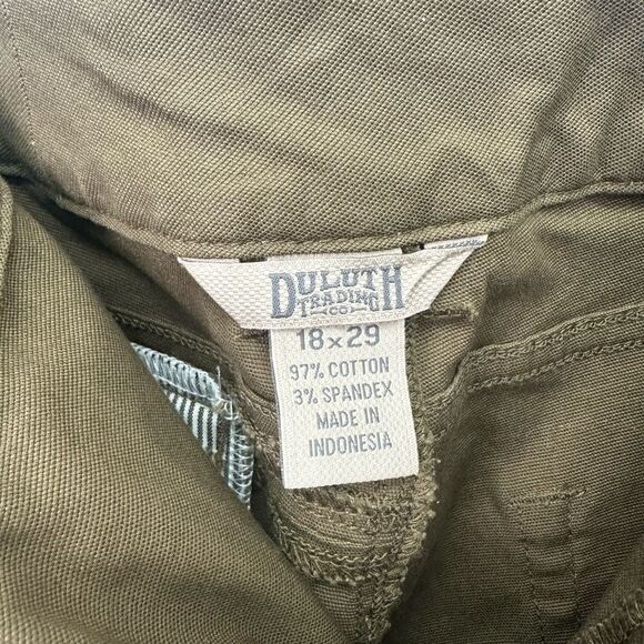 Duluth Trading Co Women’s DuluthFlex Fire Hose Slim Leg Cargo Pants Olive Green - Picture 4 of 8